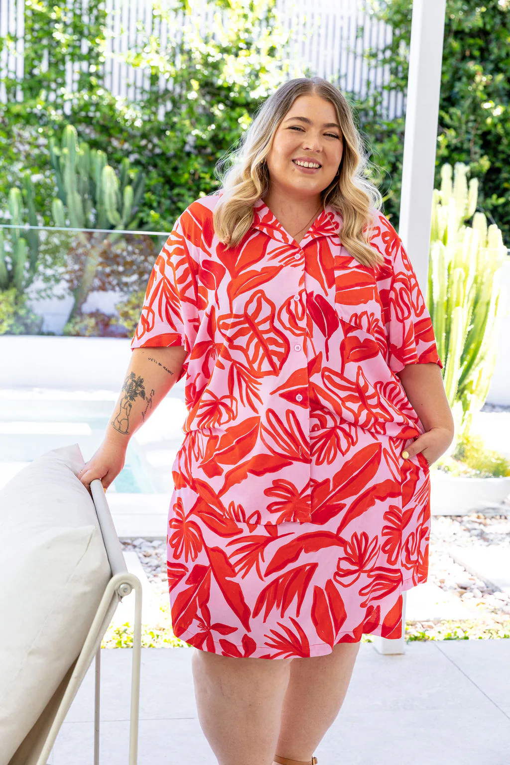 Marley Shirt in Blush Fern - Image 6