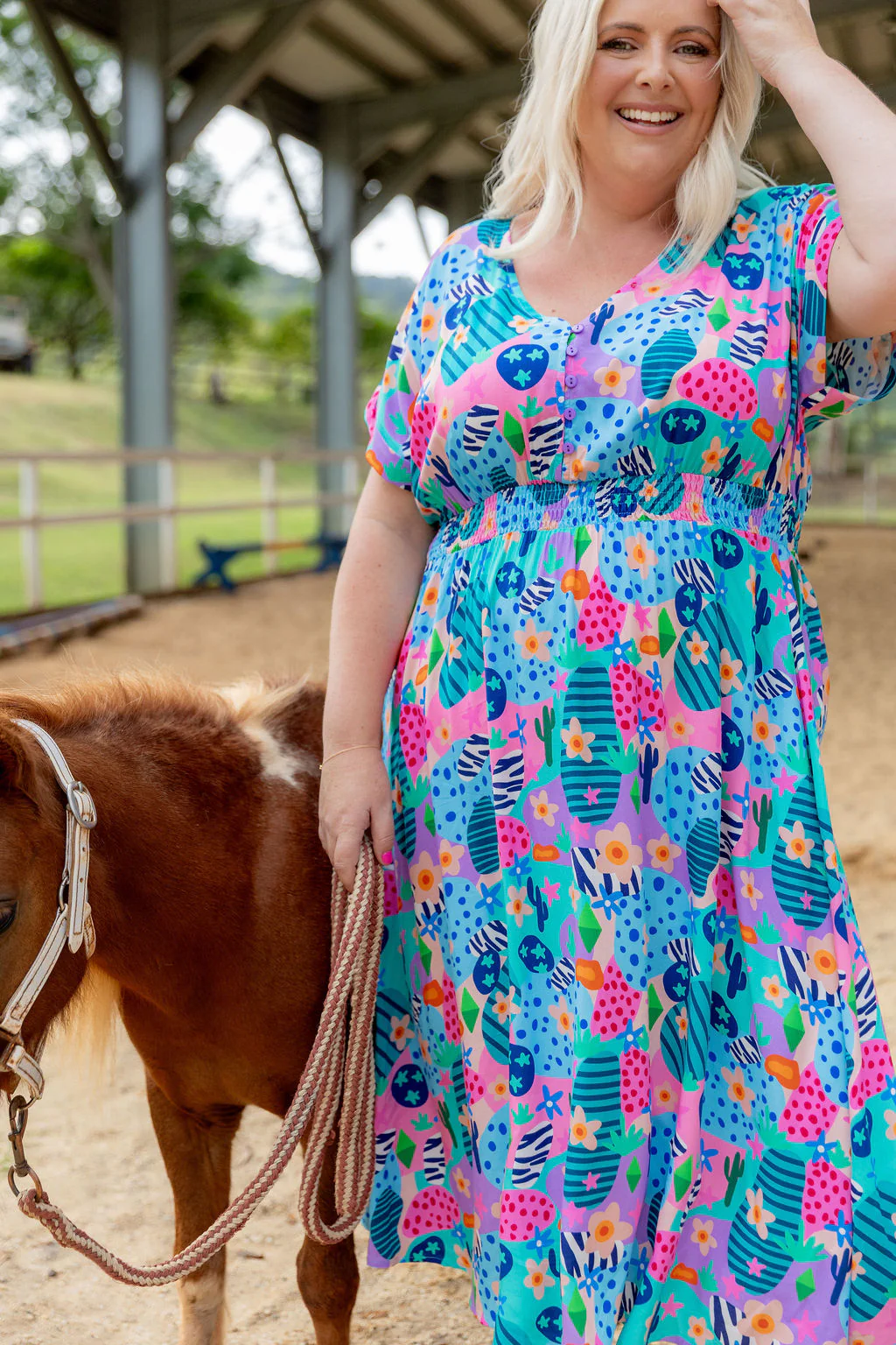 Millie Dress in Small Horse Club by Deb McNaughton - Image 13
