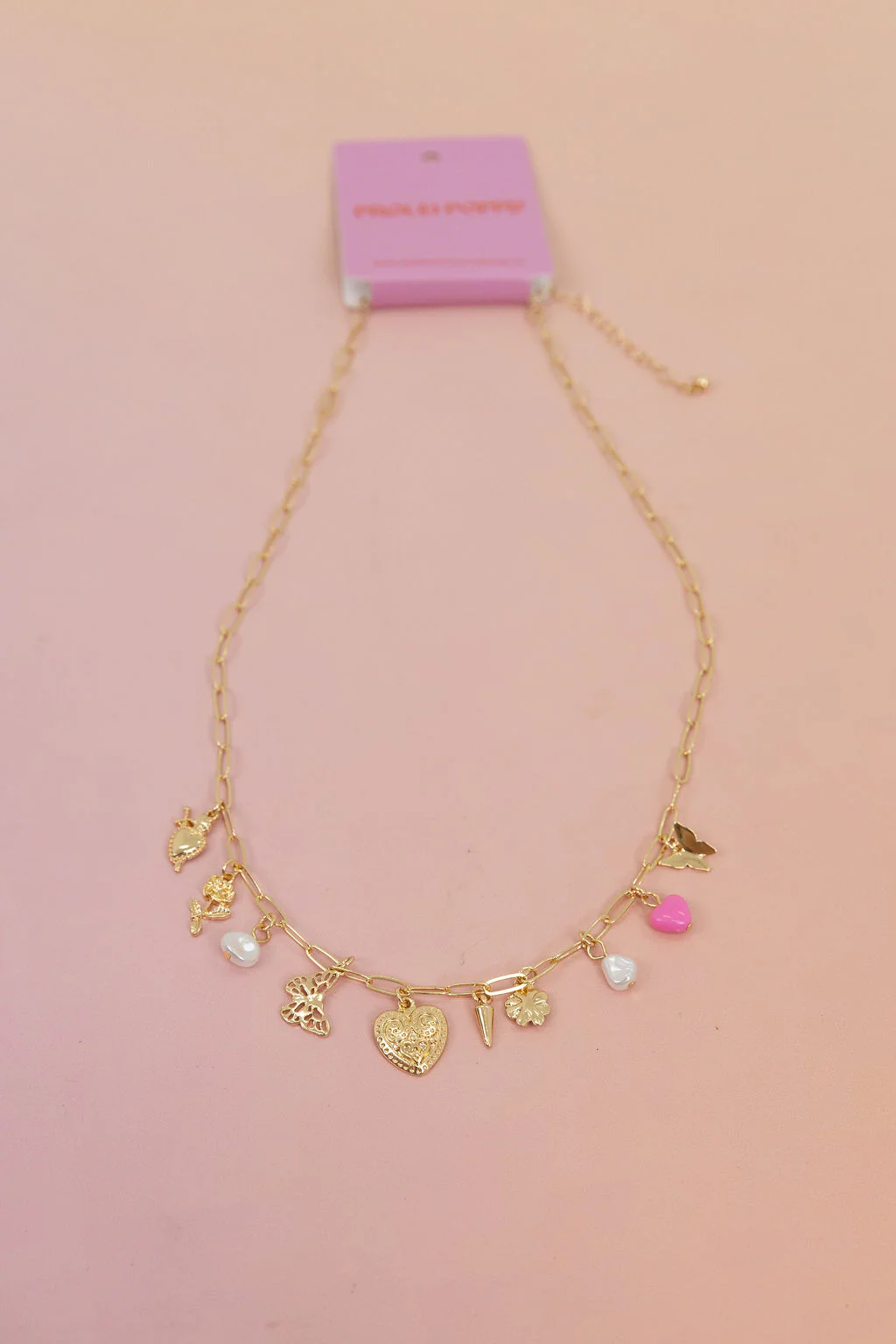 Multi Charm Chain Necklace - Image 2