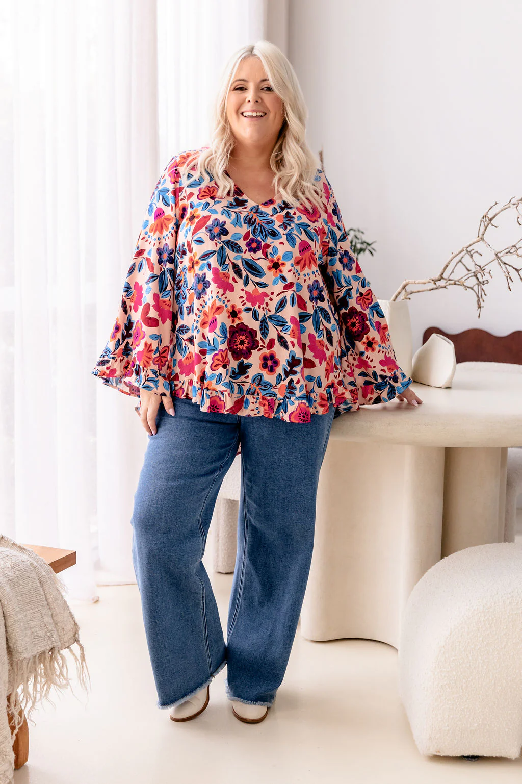 Natalie Long Sleeve Top in Jardin - Image 5