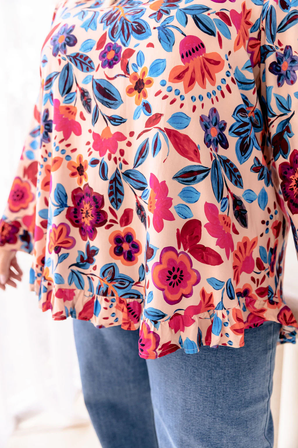Natalie Long Sleeve Top in Jardin - Image 8