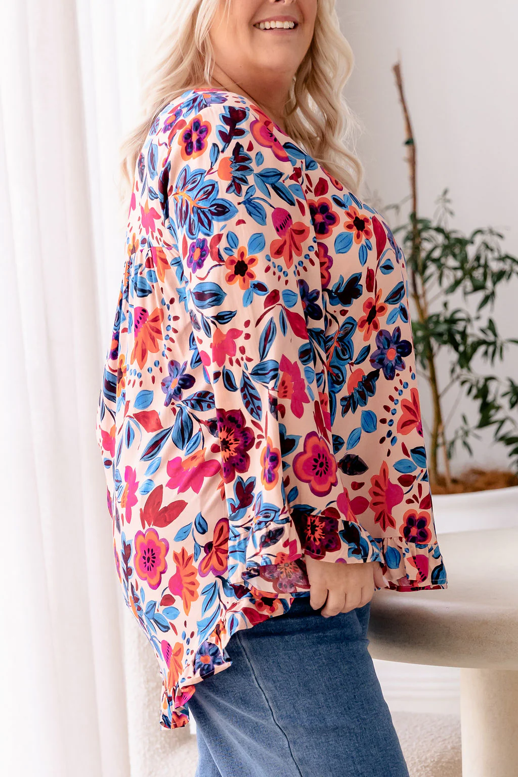 Natalie Long Sleeve Top in Jardin - Image 9