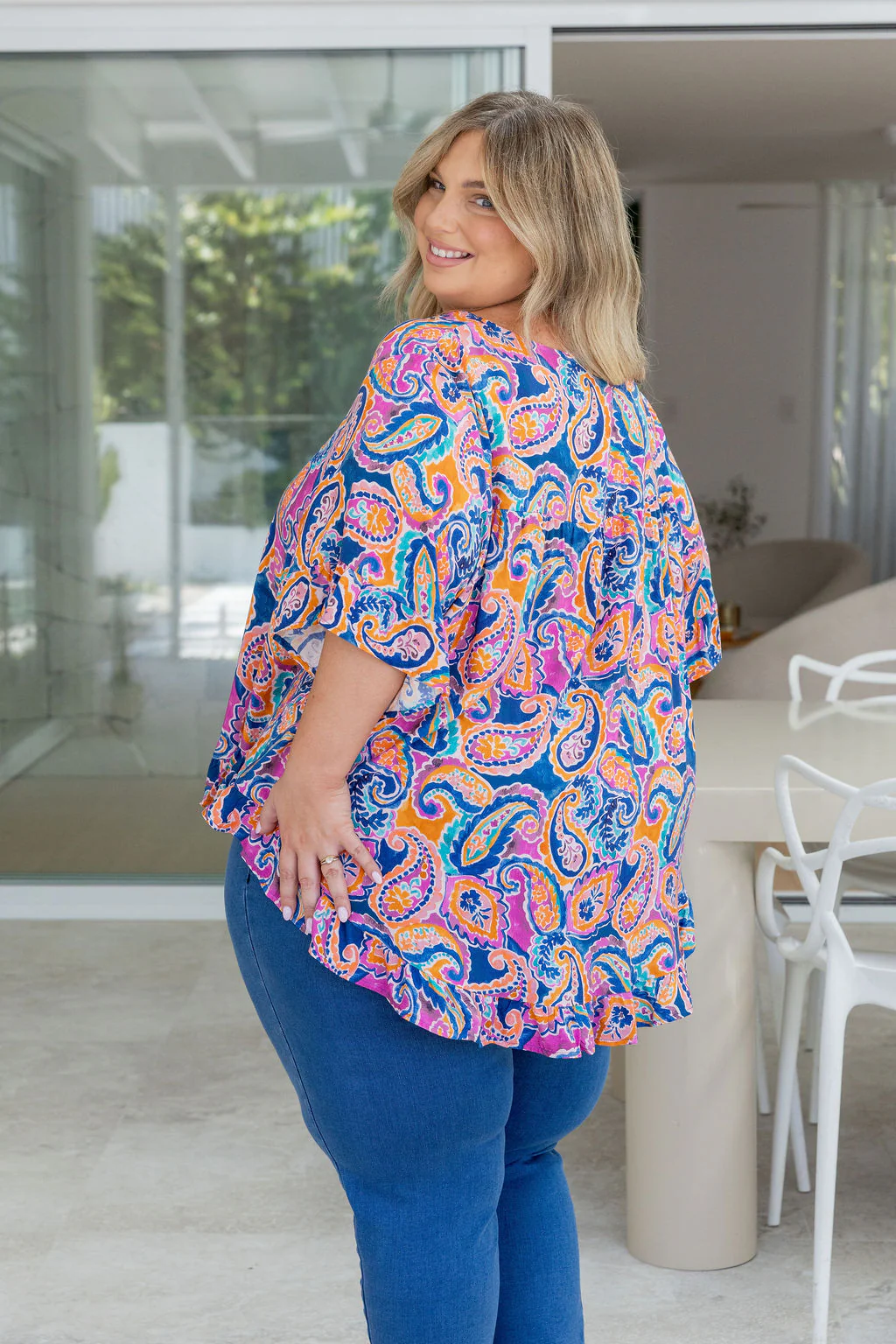 Natalie Top in Rainbow Boteh - Image 11