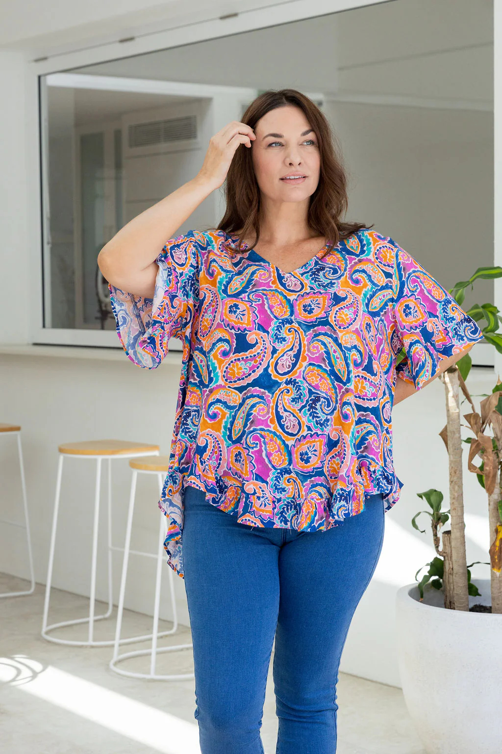 Natalie Top in Rainbow Boteh - Image 8