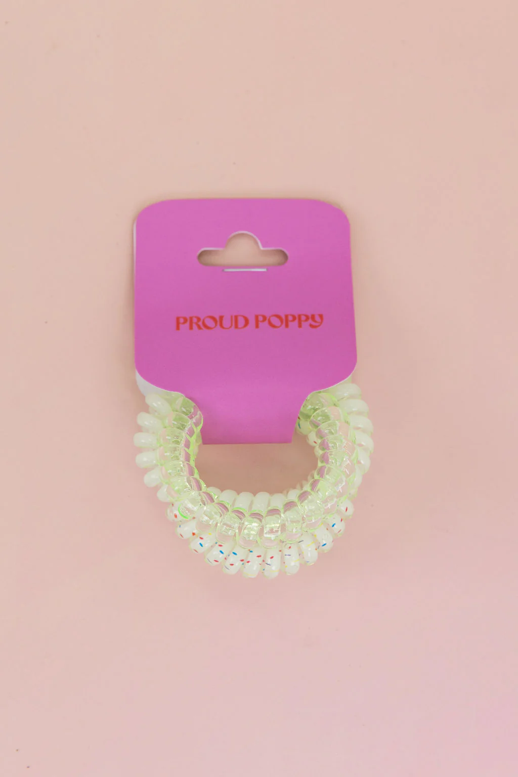 Neon Green Coil Hair Ties – 4 Pack - Image 3