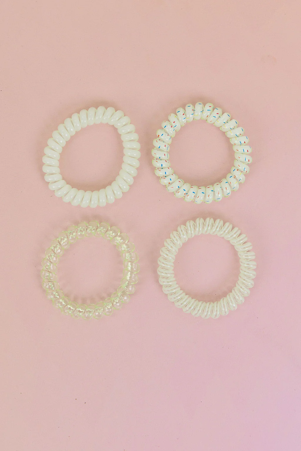 Neon Green Coil Hair Ties – 4 Pack - Image 6