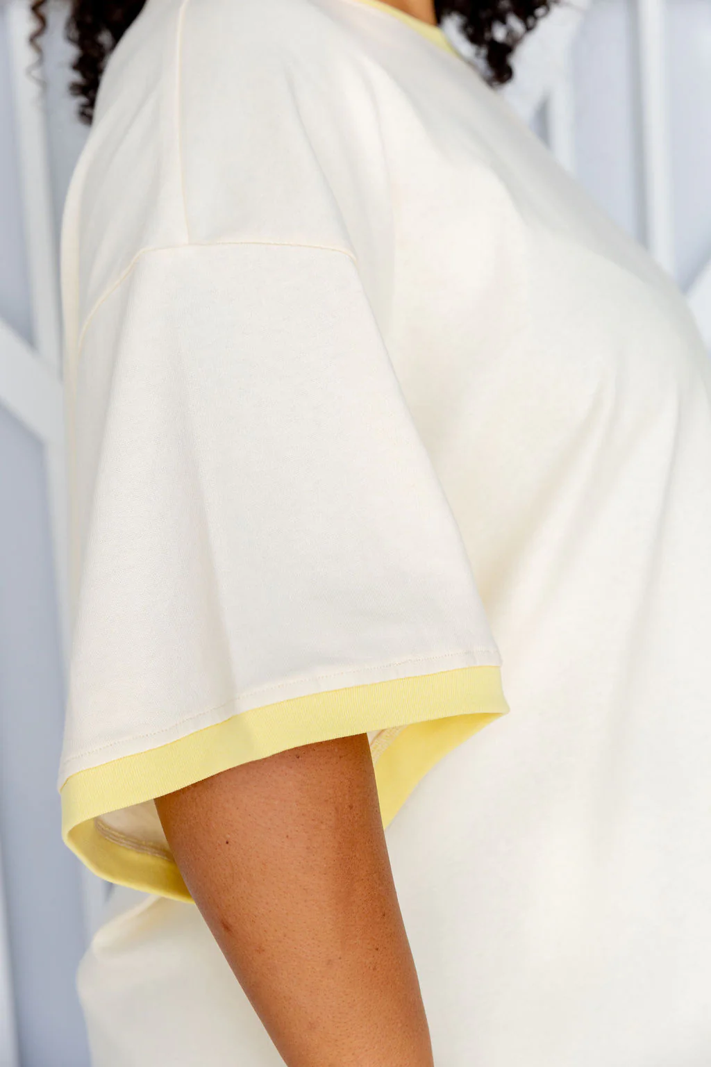 Nikita Heavyweight Cotton Tee in Butter Contrast - Image 15