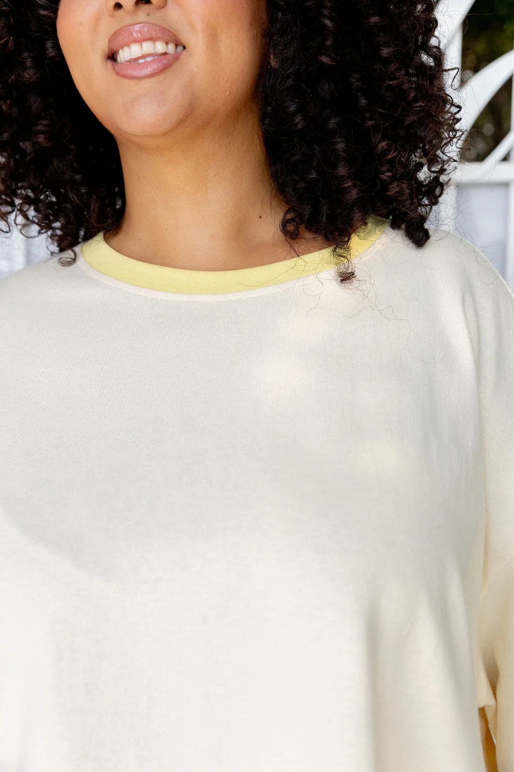 Nikita Heavyweight Cotton Tee in Butter Contrast - Image 16
