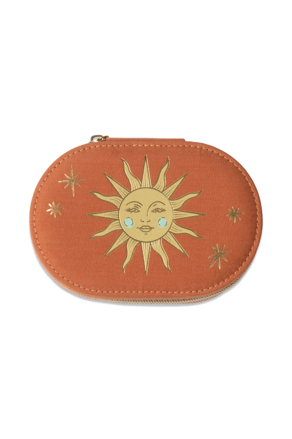 Oval Jewelry Case - Terracotta Sun