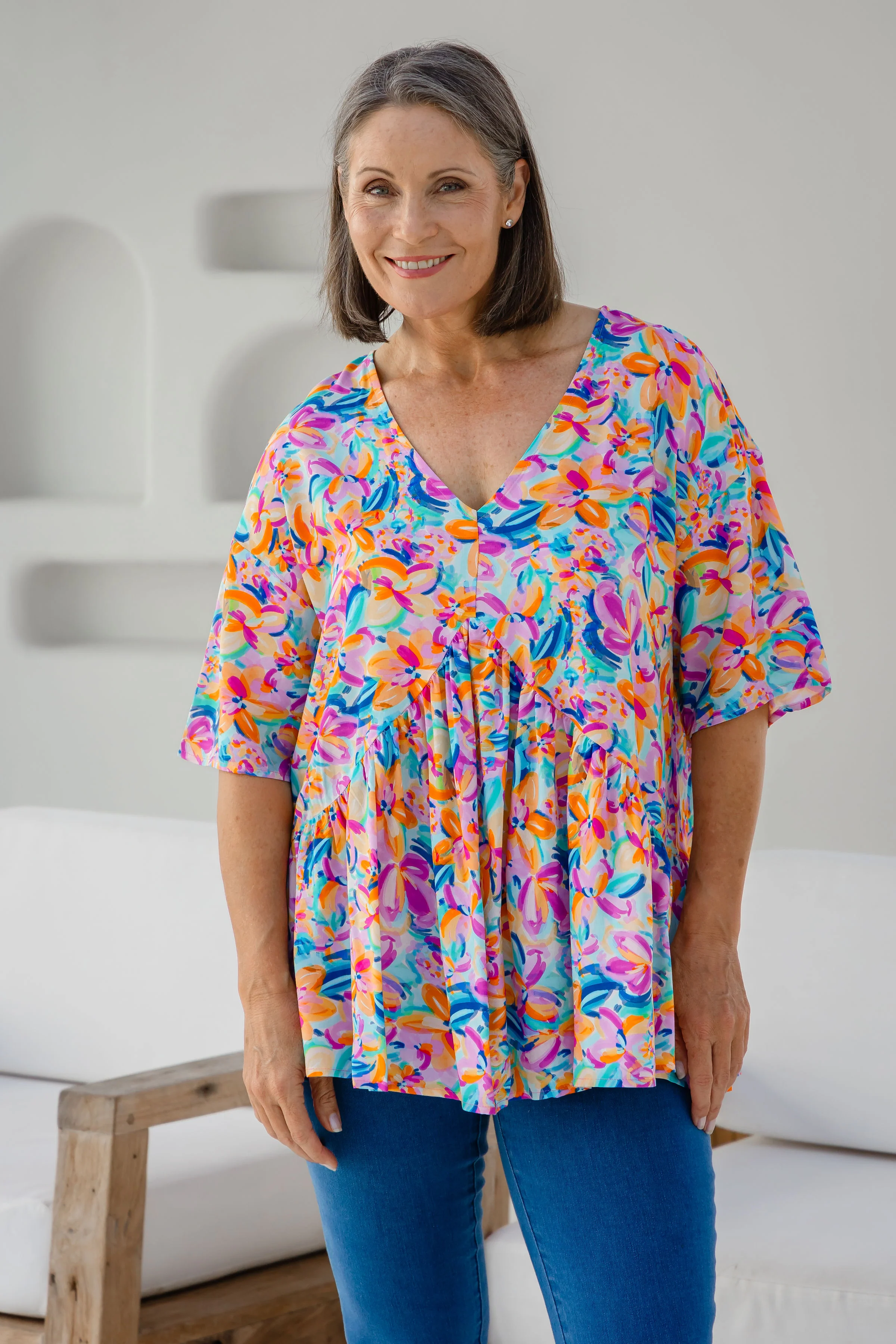 Peak Top in Carnival Floral - Image 2