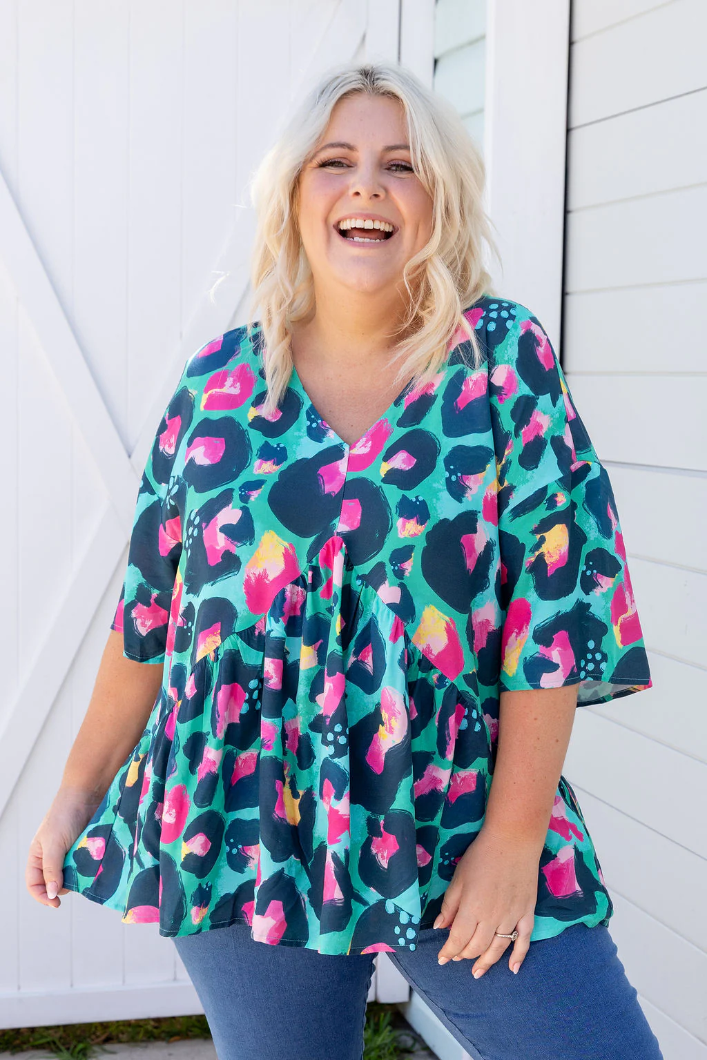 Peak Top in Green Leopard by Kasey Rainbow - Image 5