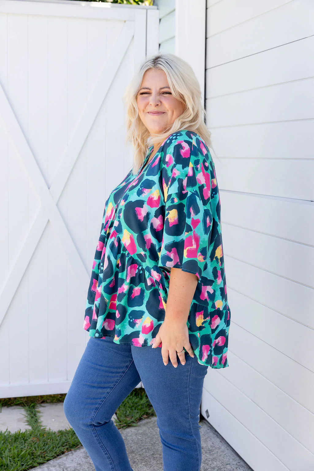 Peak Top in Green Leopard by Kasey Rainbow - Image 7