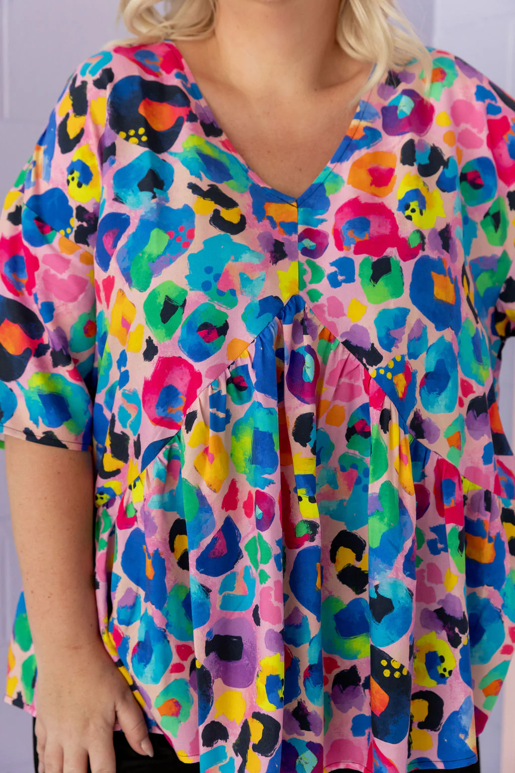 Peak Top in Rainbow Leopard Pink by Kasey Rainbow - Image 3