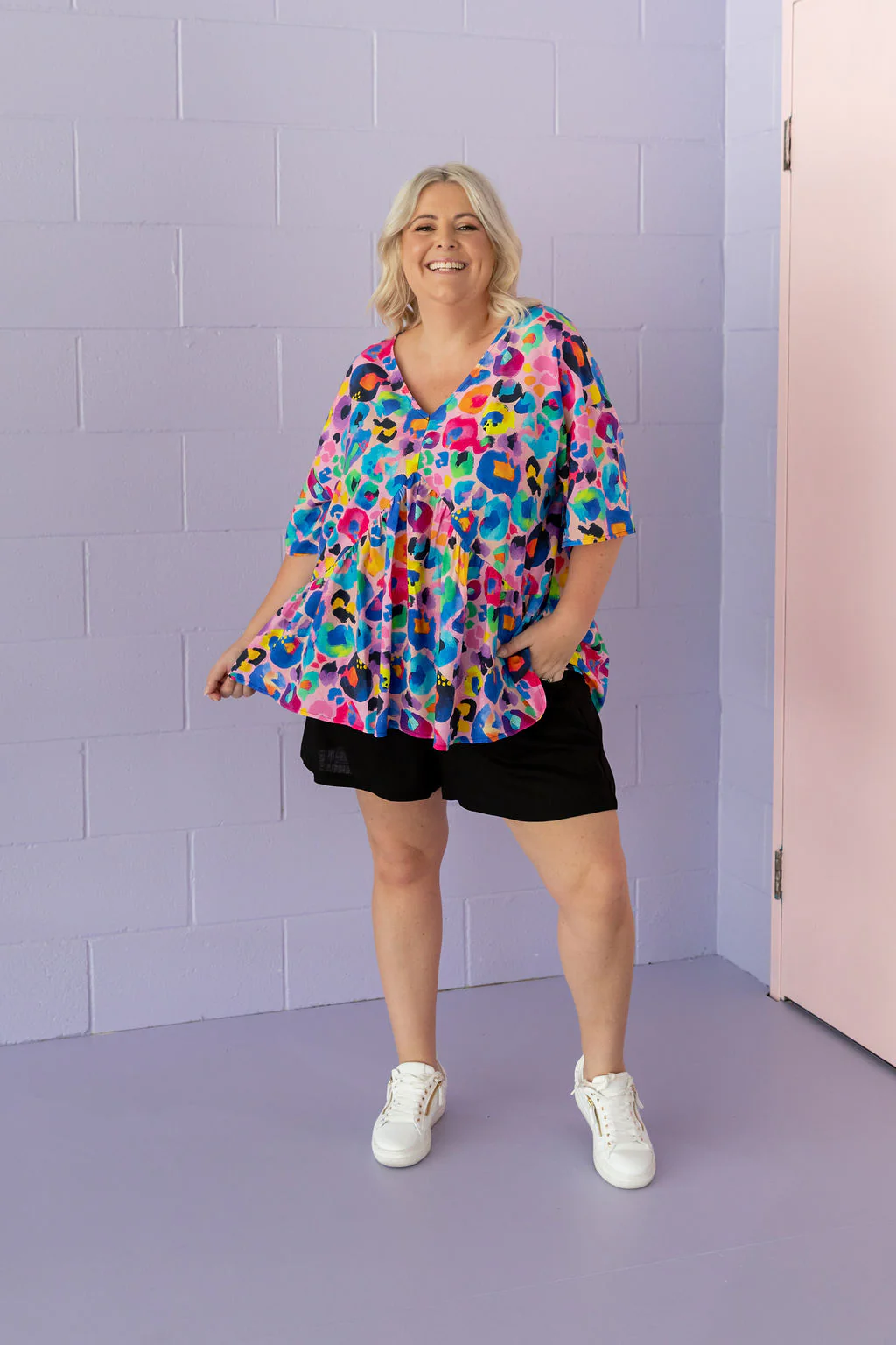 Peak Top in Rainbow Leopard Pink by Kasey Rainbow - Image 5