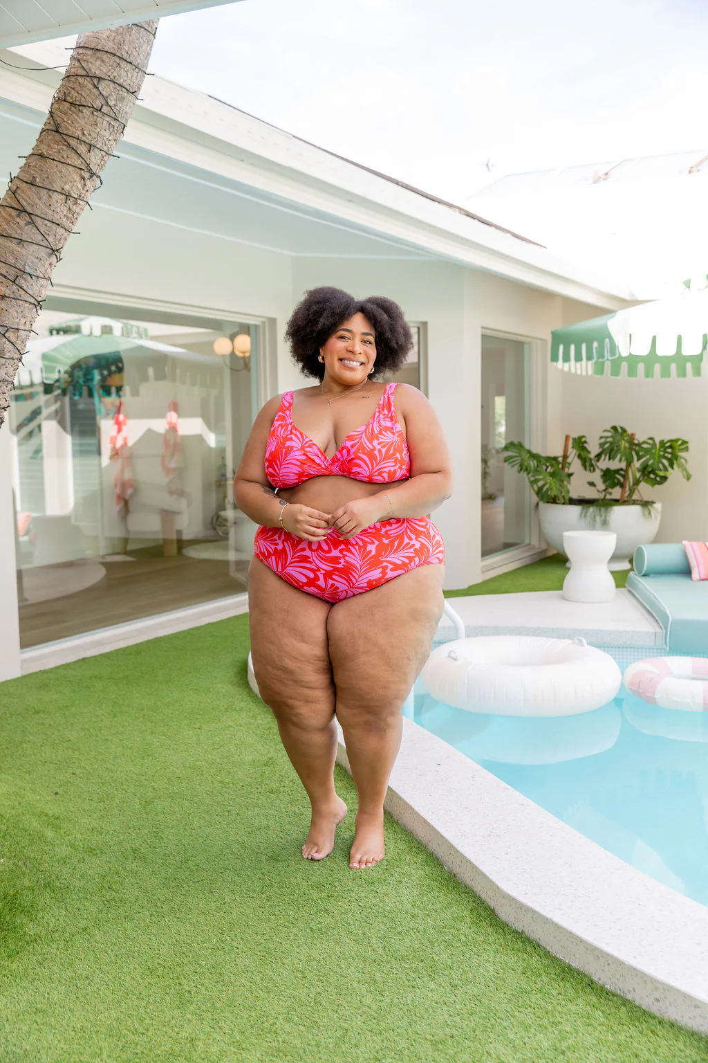 Pearl Bikini Pants In Pink Jungle - Image 11
