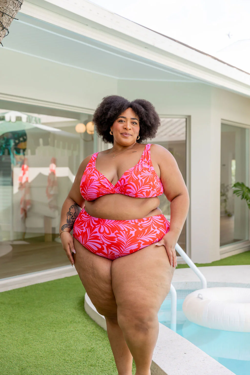 Pearl Bikini Pants In Pink Jungle - Image 13