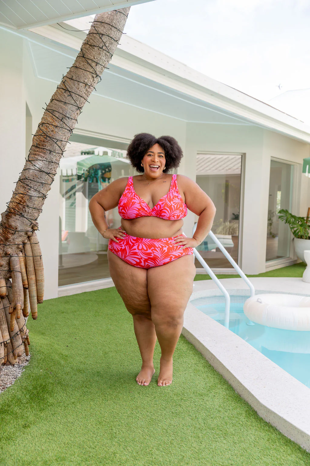 Pearl Bikini Pants In Pink Jungle - Image 14