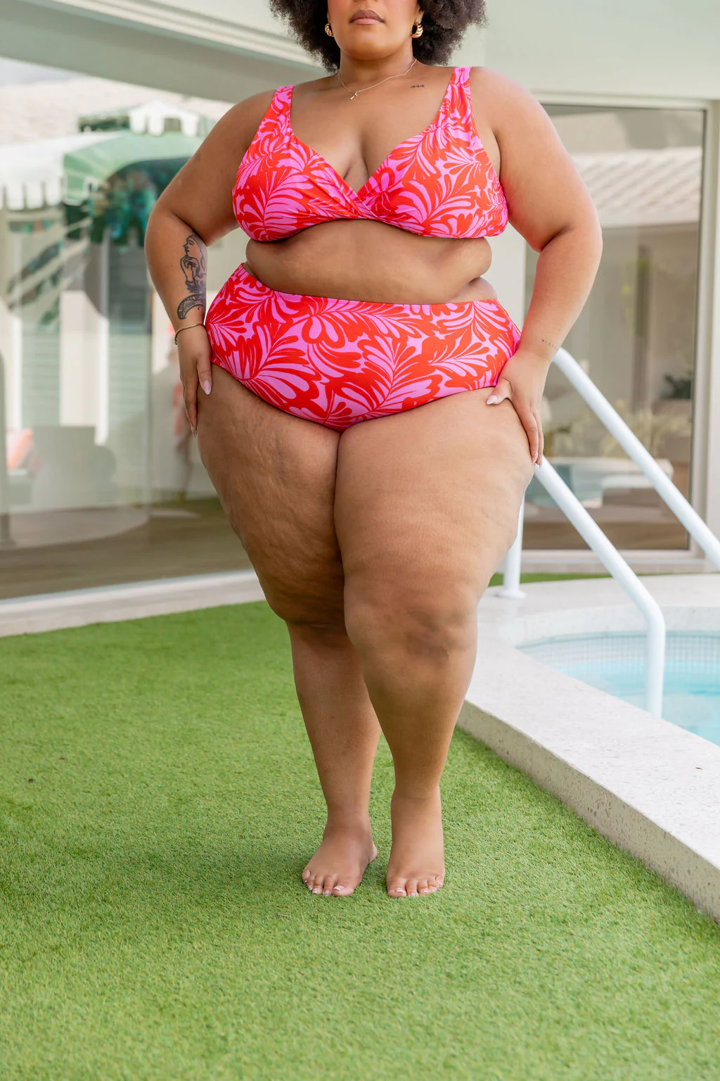 Pearl Bikini Pants In Pink Jungle - Image 15