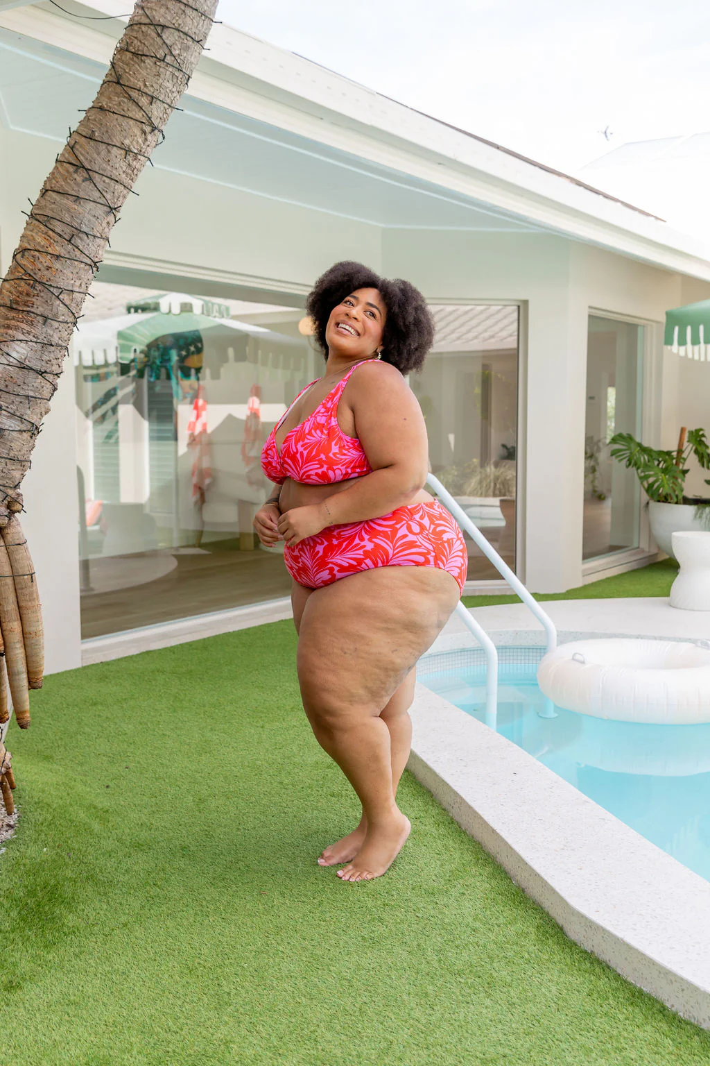 Pearl Bikini Pants In Pink Jungle - Image 17