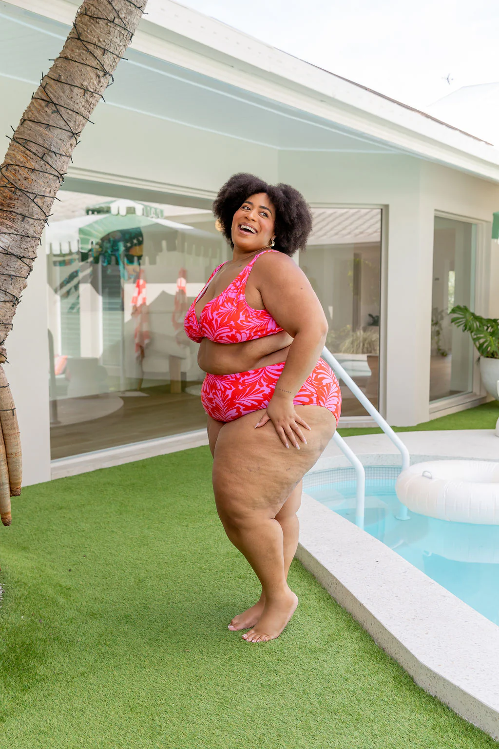 Pearl Bikini Pants In Pink Jungle - Image 18