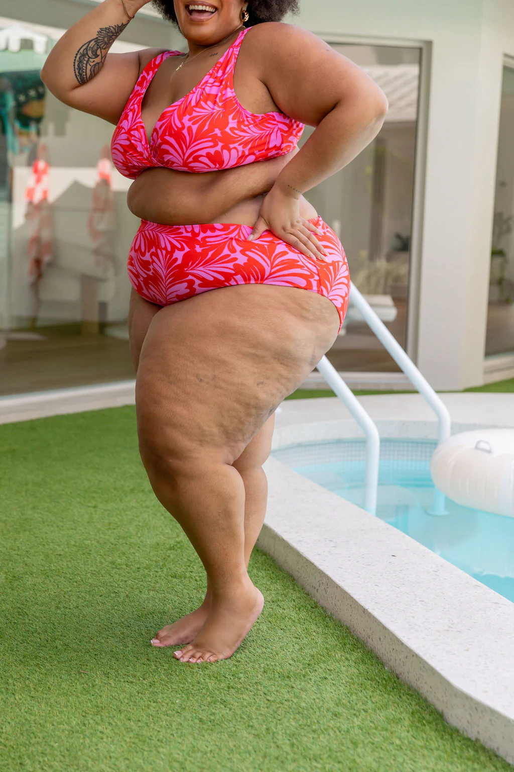 Pearl Bikini Pants In Pink Jungle - Image 20