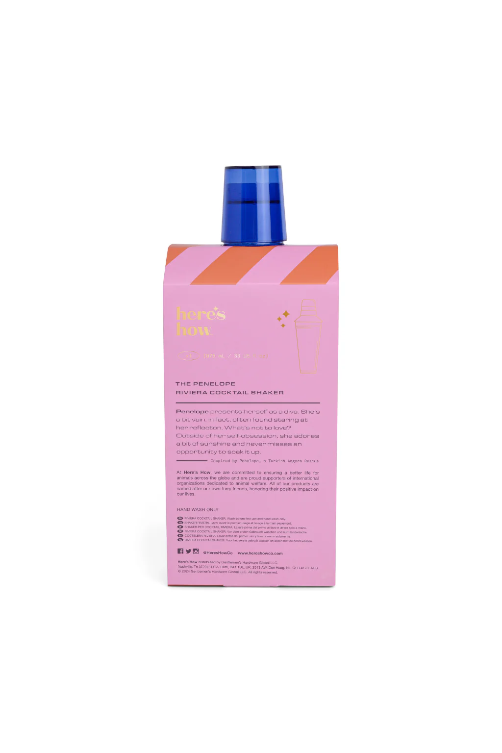 Penelope Cocktail Shaker - Cobalt - Image 4