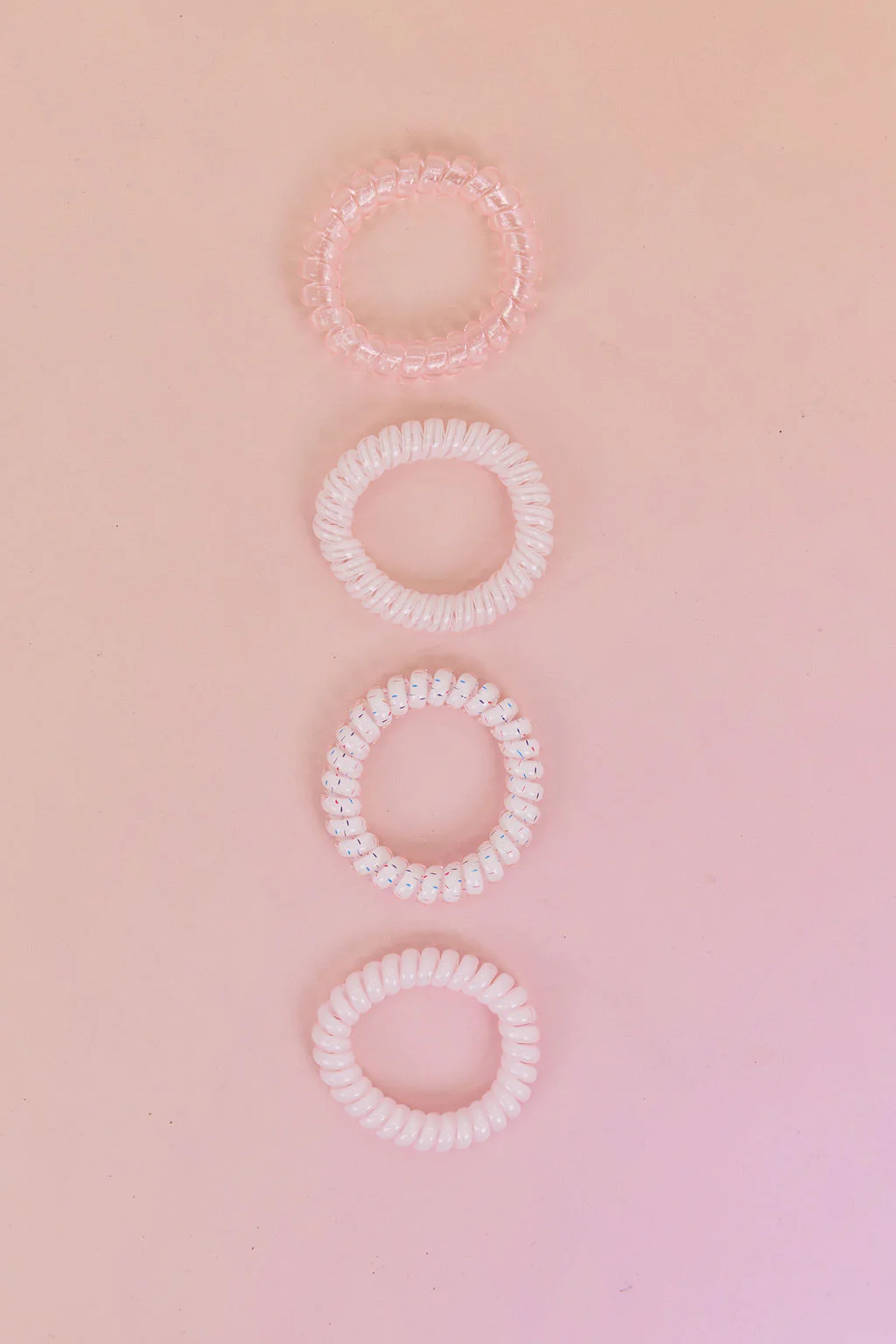 Pink Coil Hair Ties – 4 Pack - Image 4