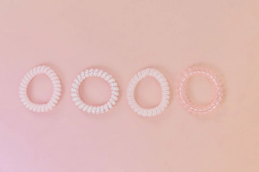 Pink Coil Hair Ties – 4 Pack - Image 5