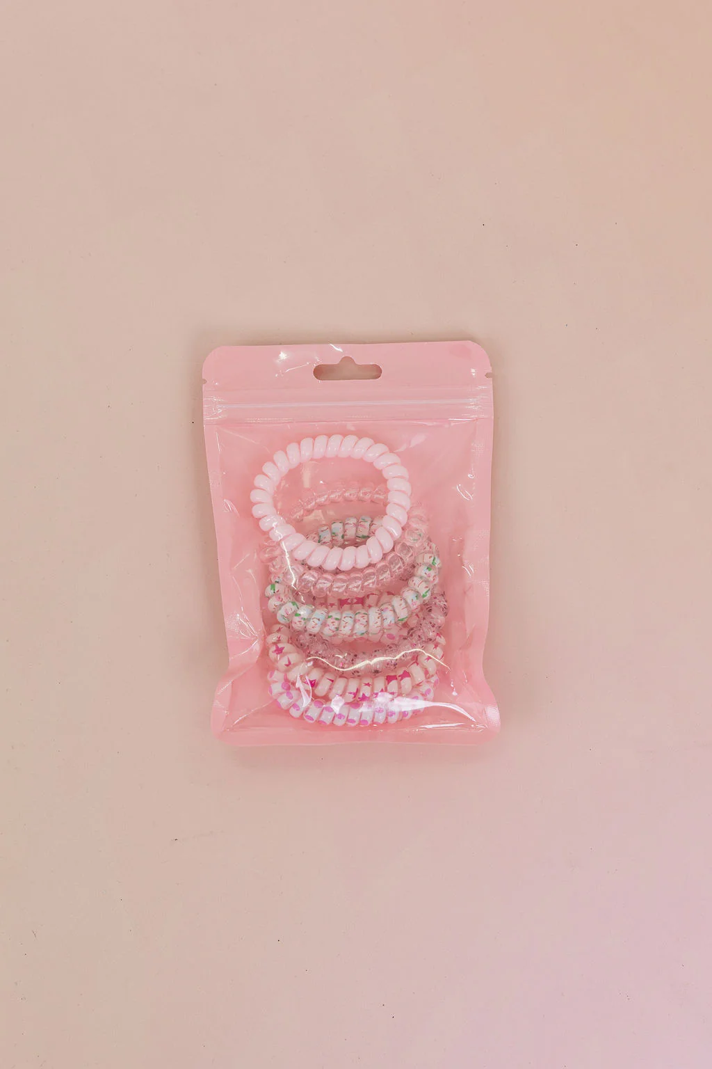 Pink Coil Hair Ties – 6 Pack - Image 2