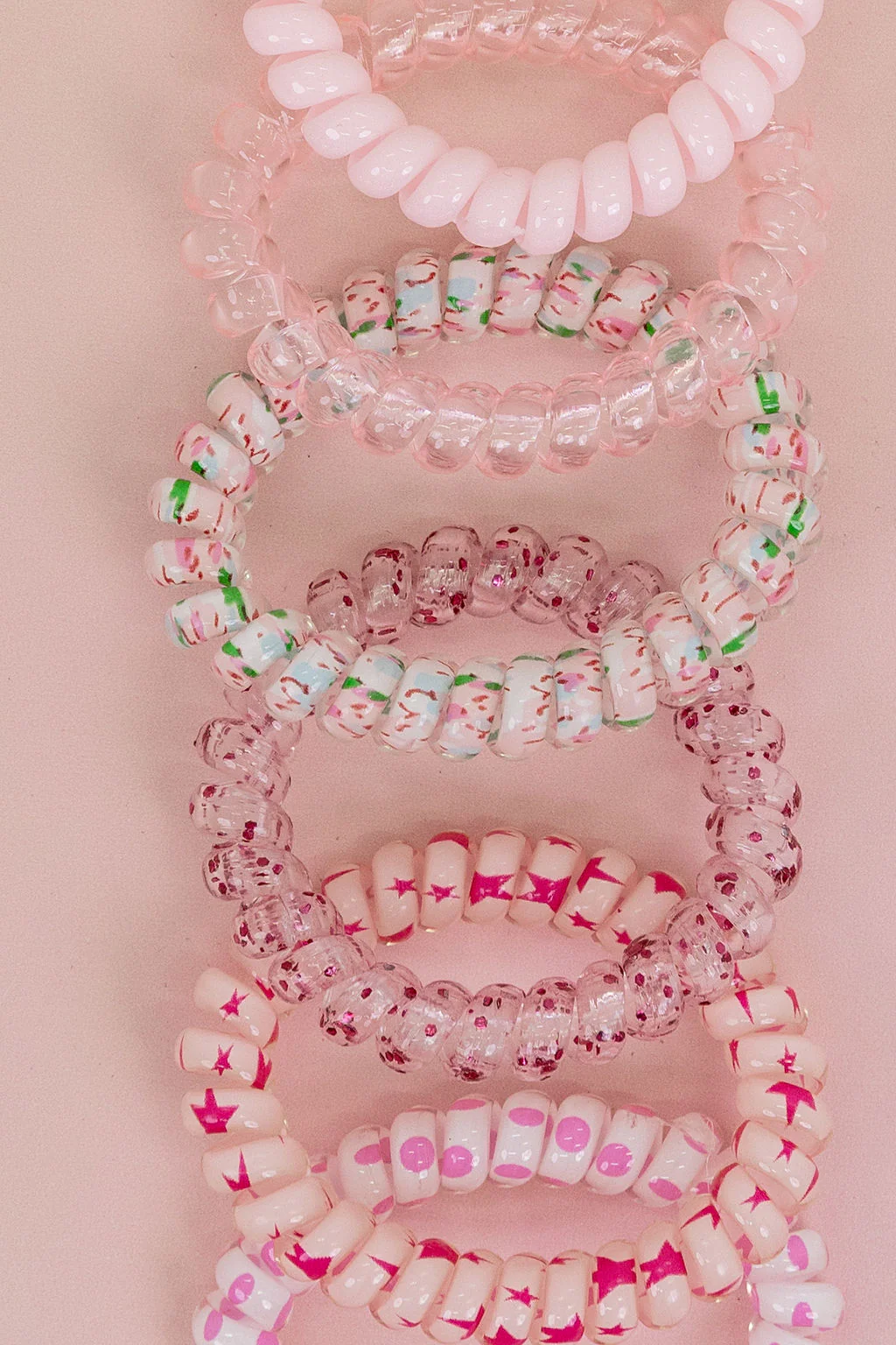 Pink Coil Hair Ties – 6 Pack - Image 5