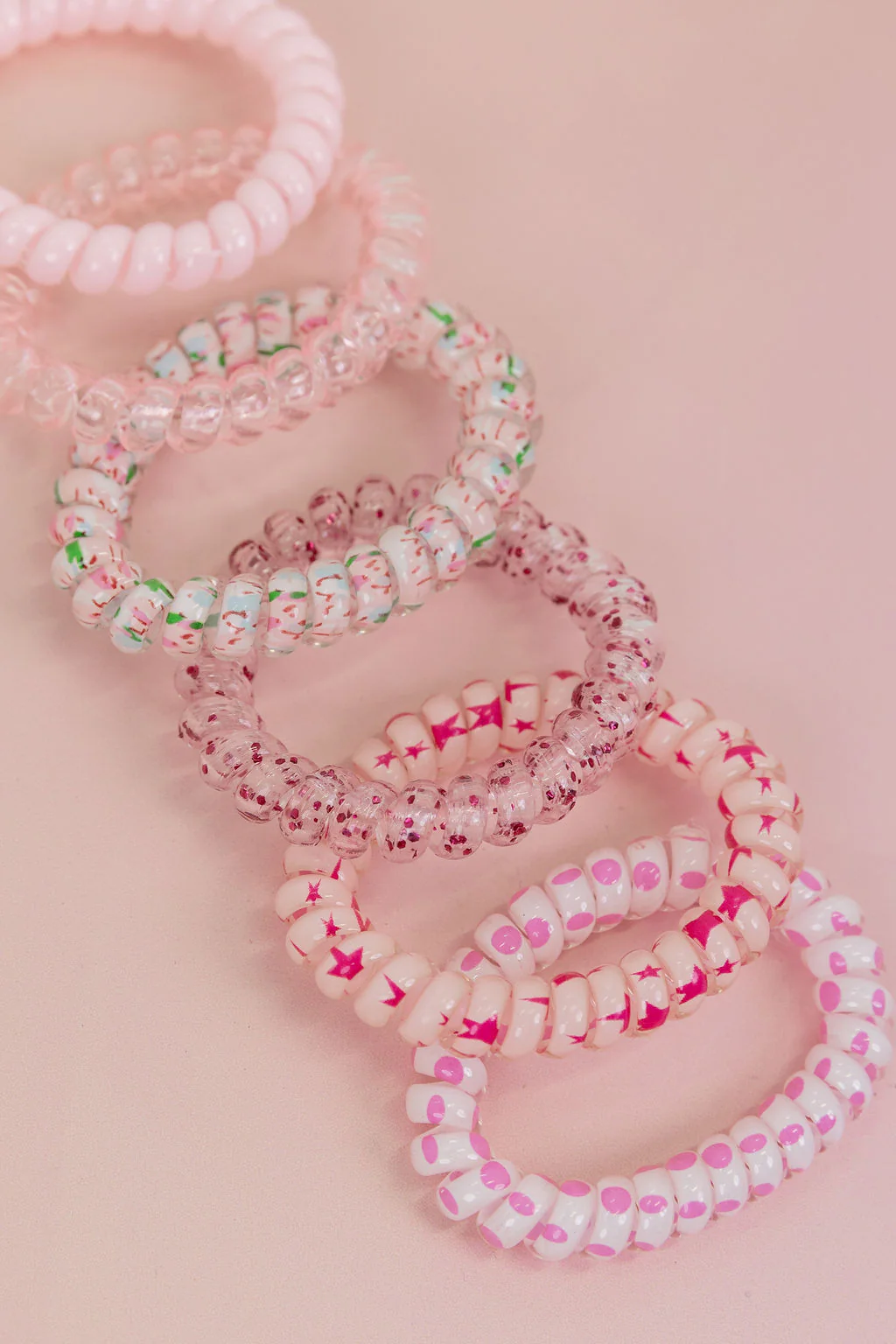 Pink Coil Hair Ties – 6 Pack - Image 6