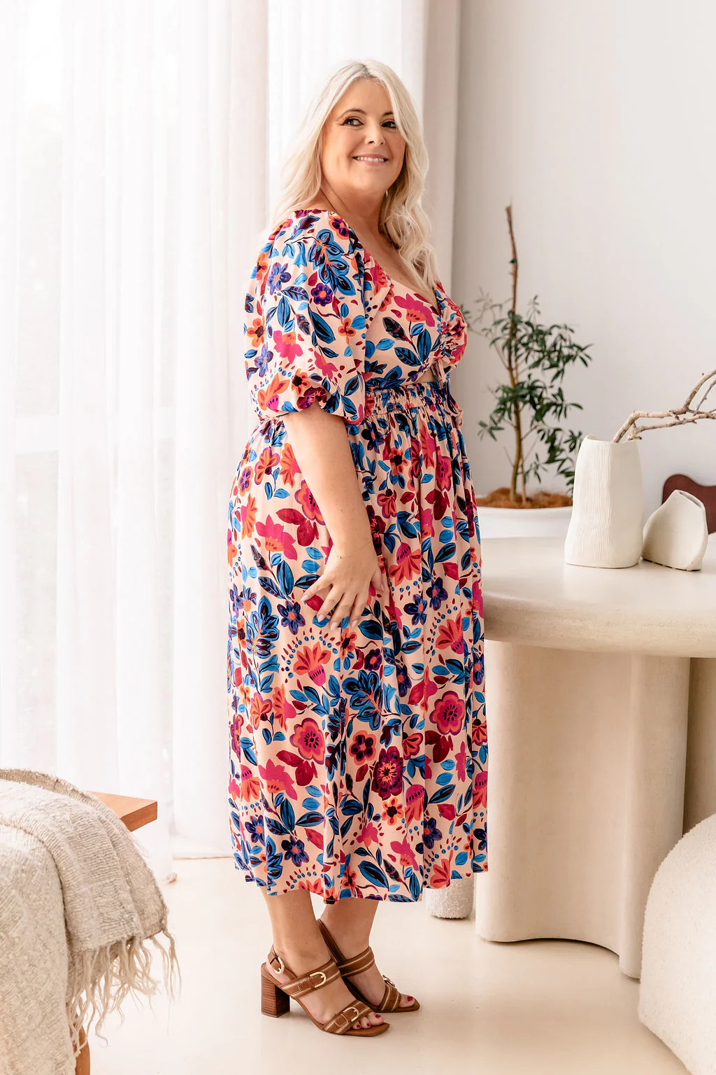 Pippa Cut Out Dress in Jardin - Image 10