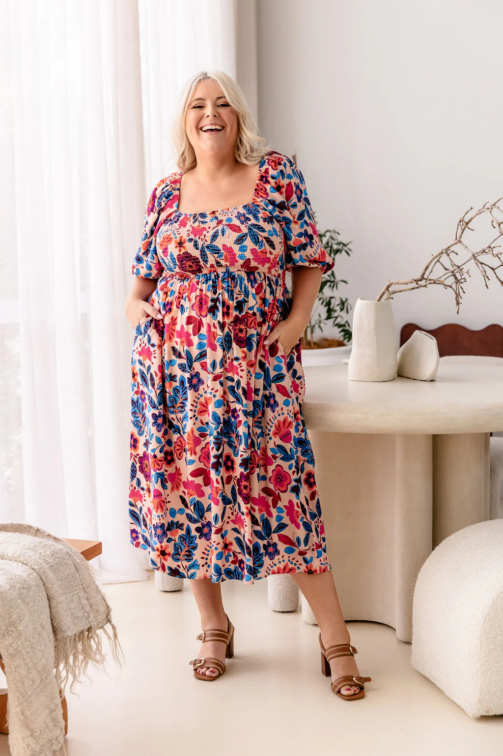 Pippa Cut Out Dress in Jardin - Image 13