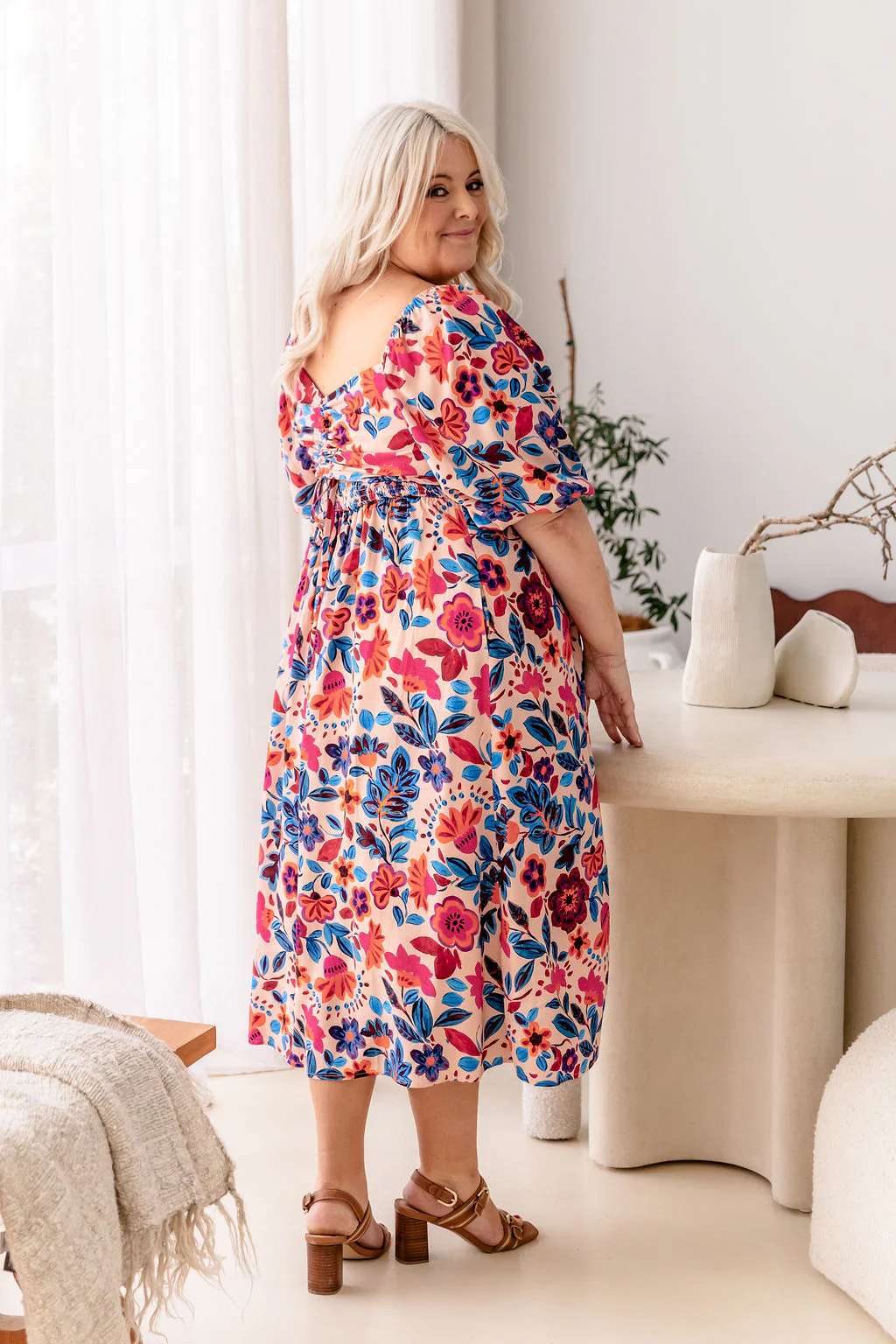Pippa Cut Out Dress in Jardin - Image 16