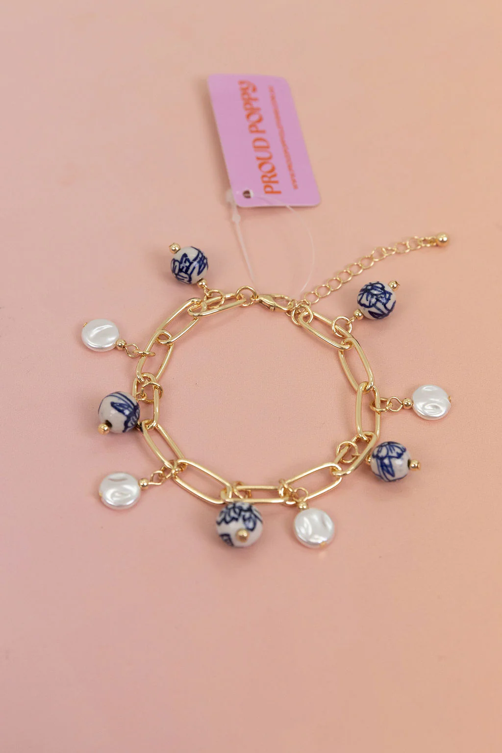 Porcalin Beaded Charm Bracelet - Image 2