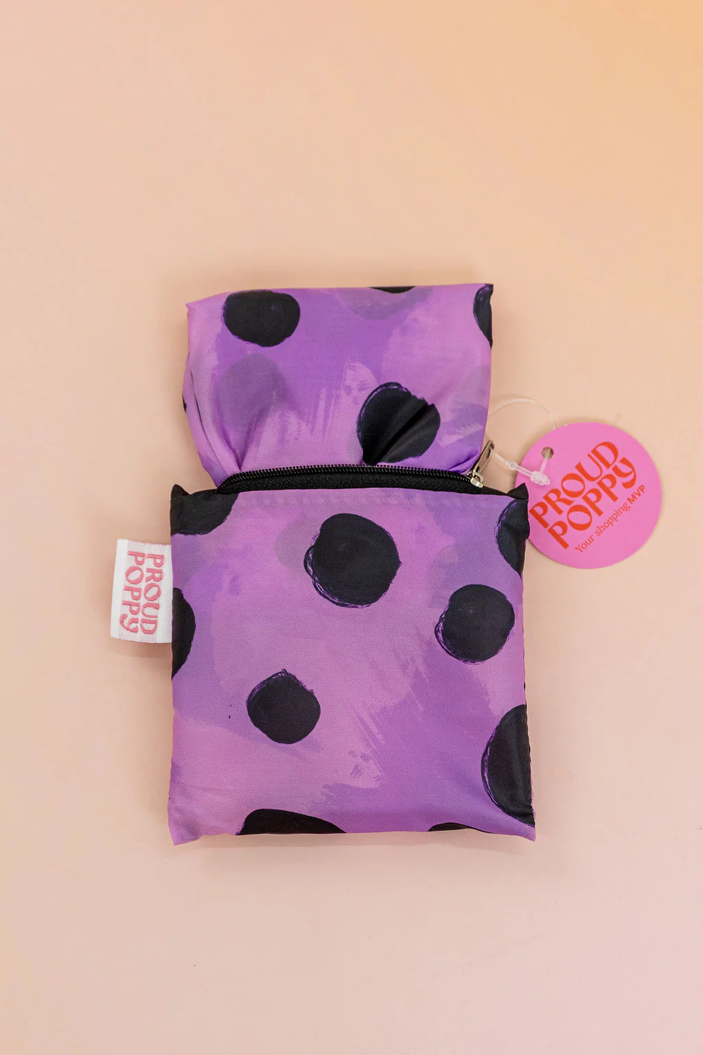 PP Reusable Shopper Bag in Purple Cheetah by Kasey Rainbow - Image 5