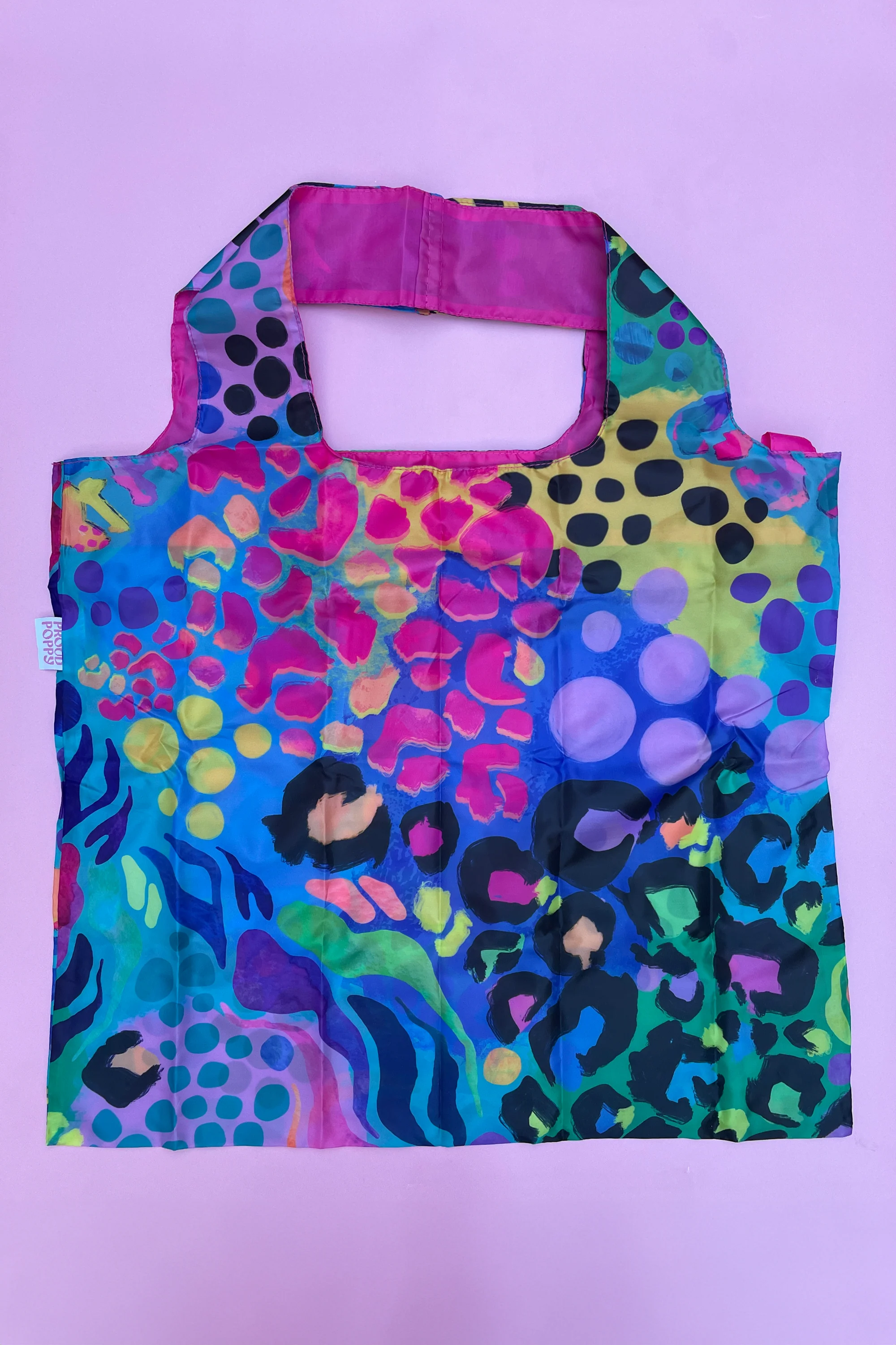 PP Reusable Shopper Bag in Electric Leopard by Kasey Rainbow