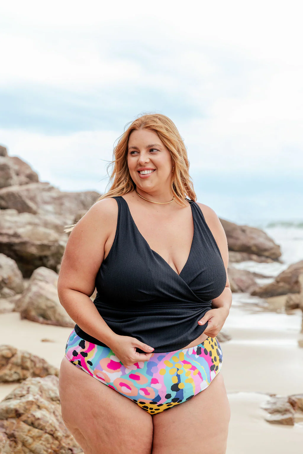 Burleigh Tankini Top in Black - Image 25