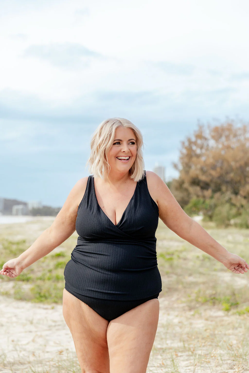 Burleigh Tankini Top in Black - Image 9