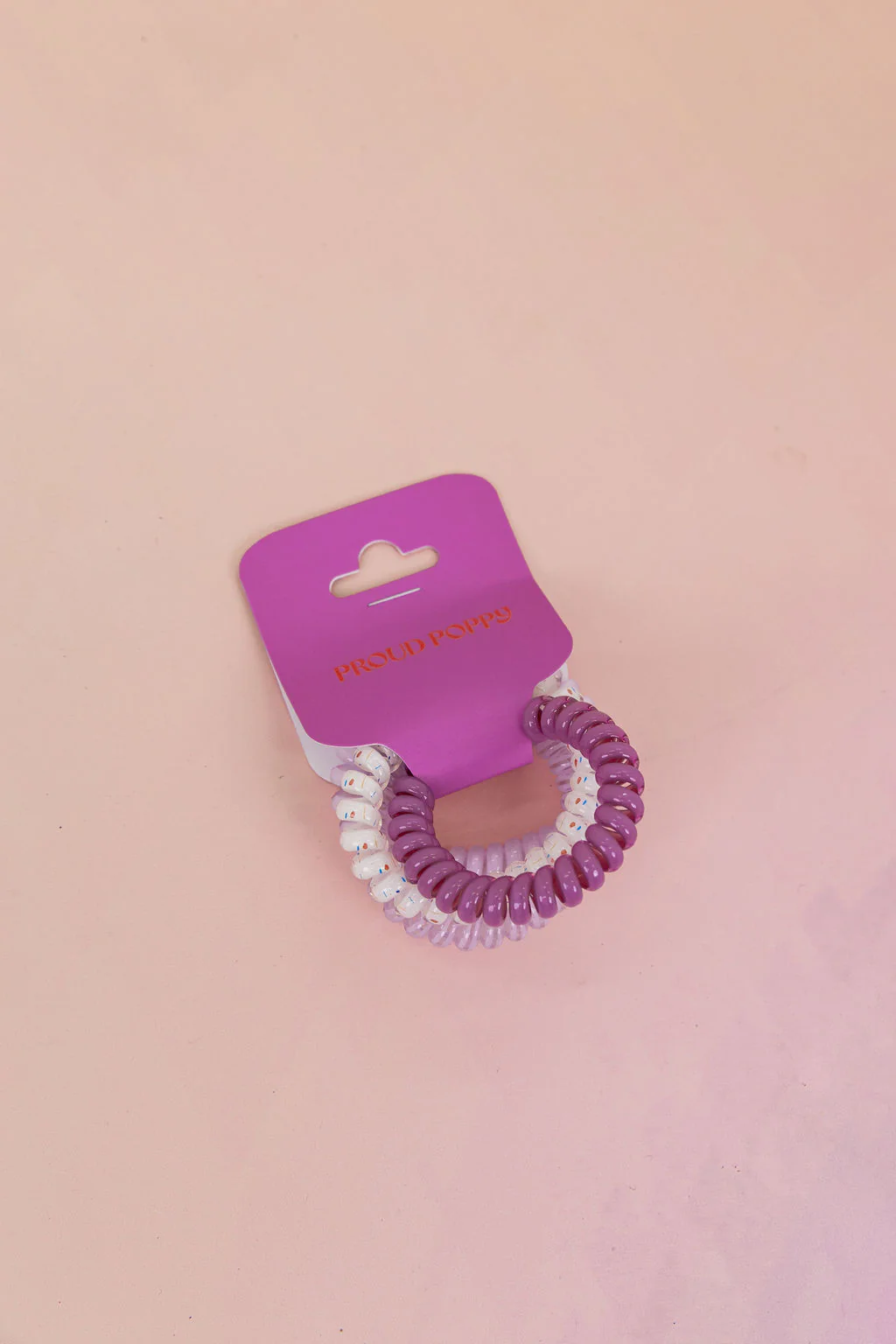 Purple Coil Hair Ties – 4 Pack - Image 4