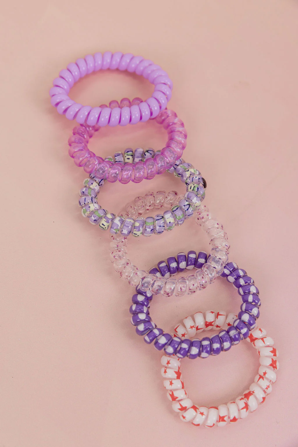Purple Coil Hair Ties – 6 Pack - Image 3