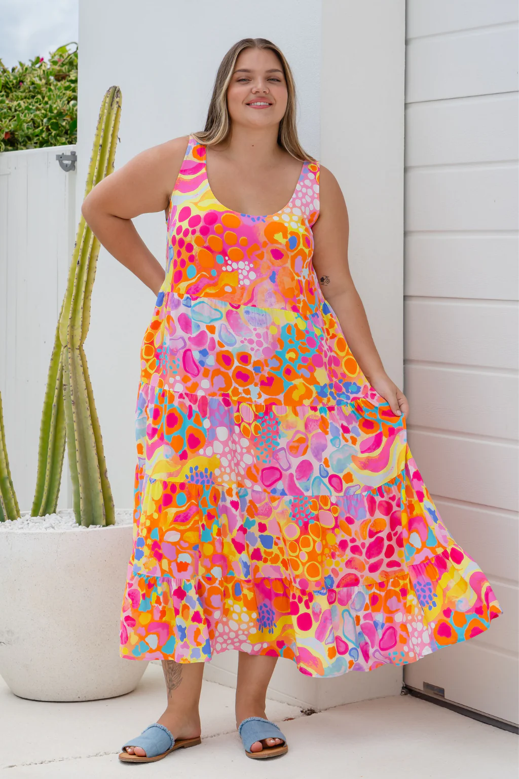 Ronnie Dress in Tequila Sunrise by Kasey Rainbow