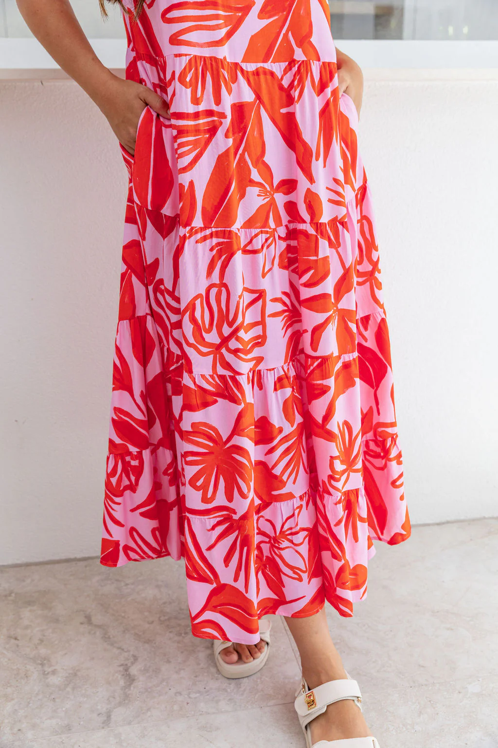 Ronnie Maxi Dress in Blush Fern - Image 10