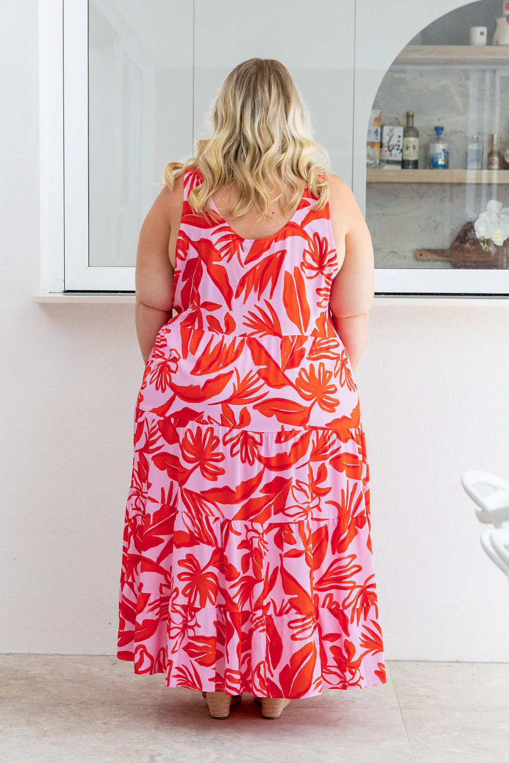 Ronnie Maxi Dress in Blush Fern - Image 11