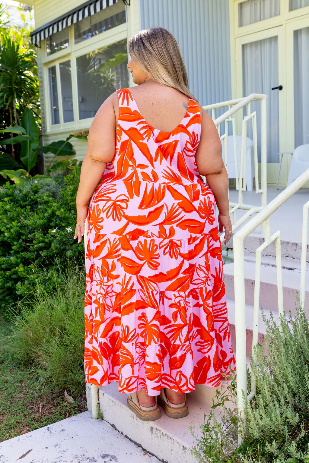 Ronnie Maxi Dress in Blush Fern - Image 13