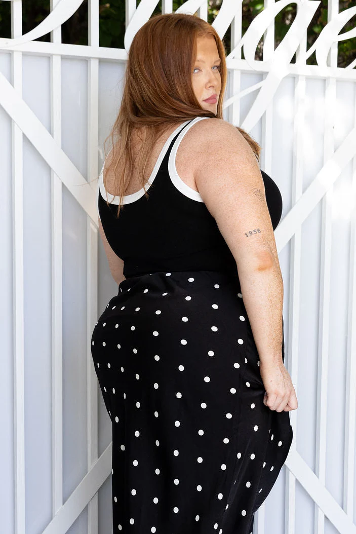 Rue Rib Tank in Black/White - Image 3