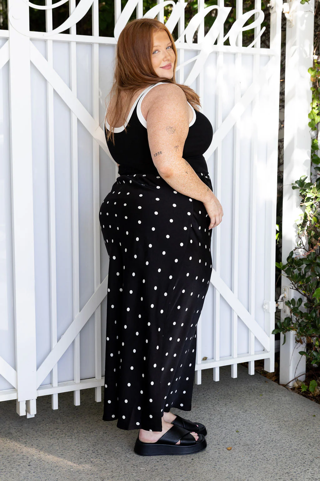 Rue Rib Tank in Black/White - Image 4