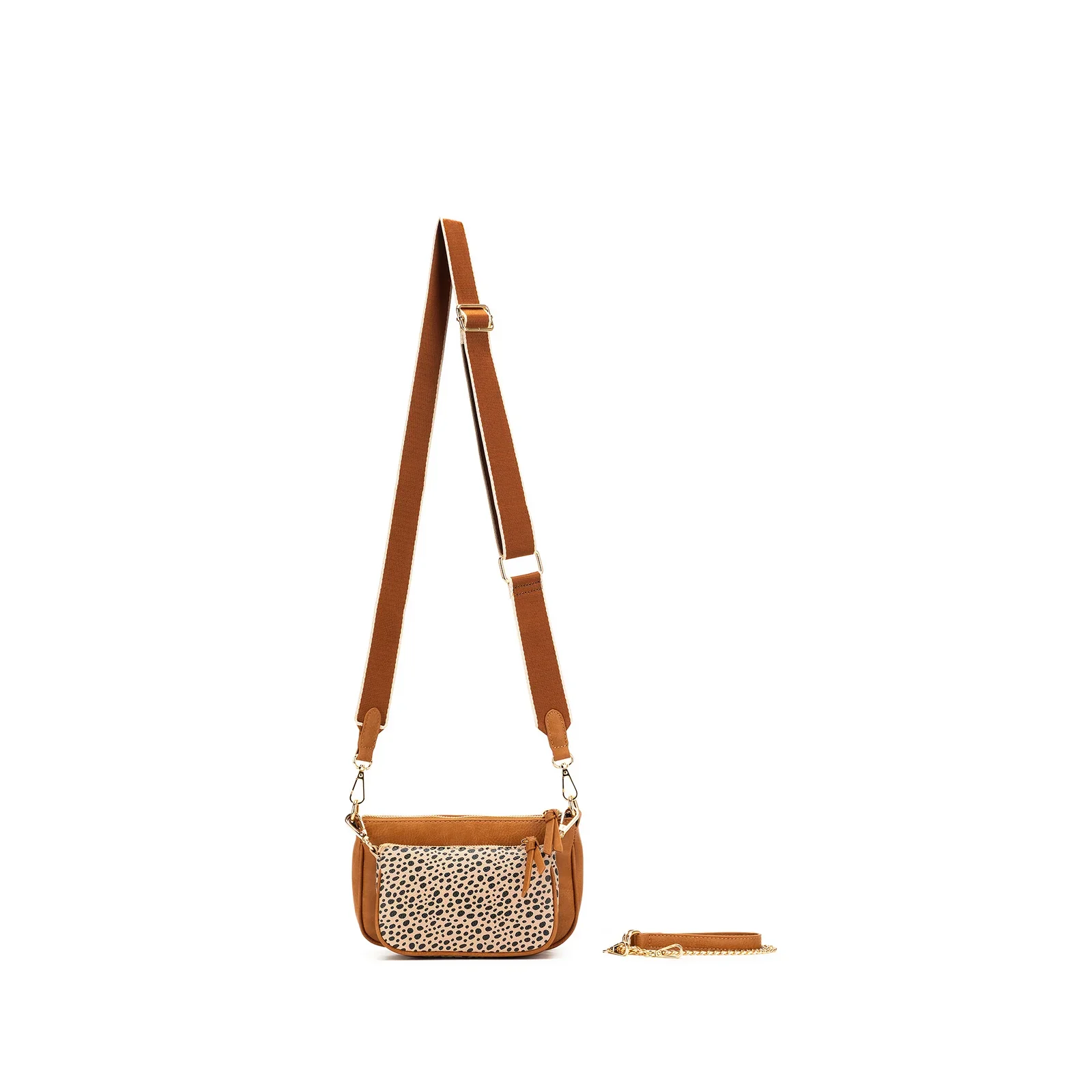 Sabie Tan & Pebbled 2 Piece Crossbody Bag by Black Caviar - Image 7