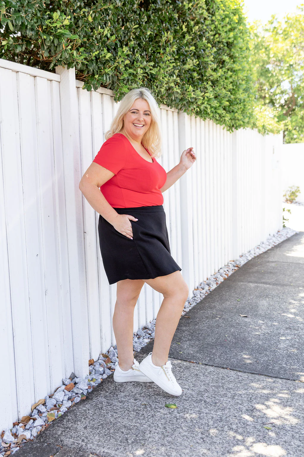 Samara Linen Blend Skort in Black - Image 12