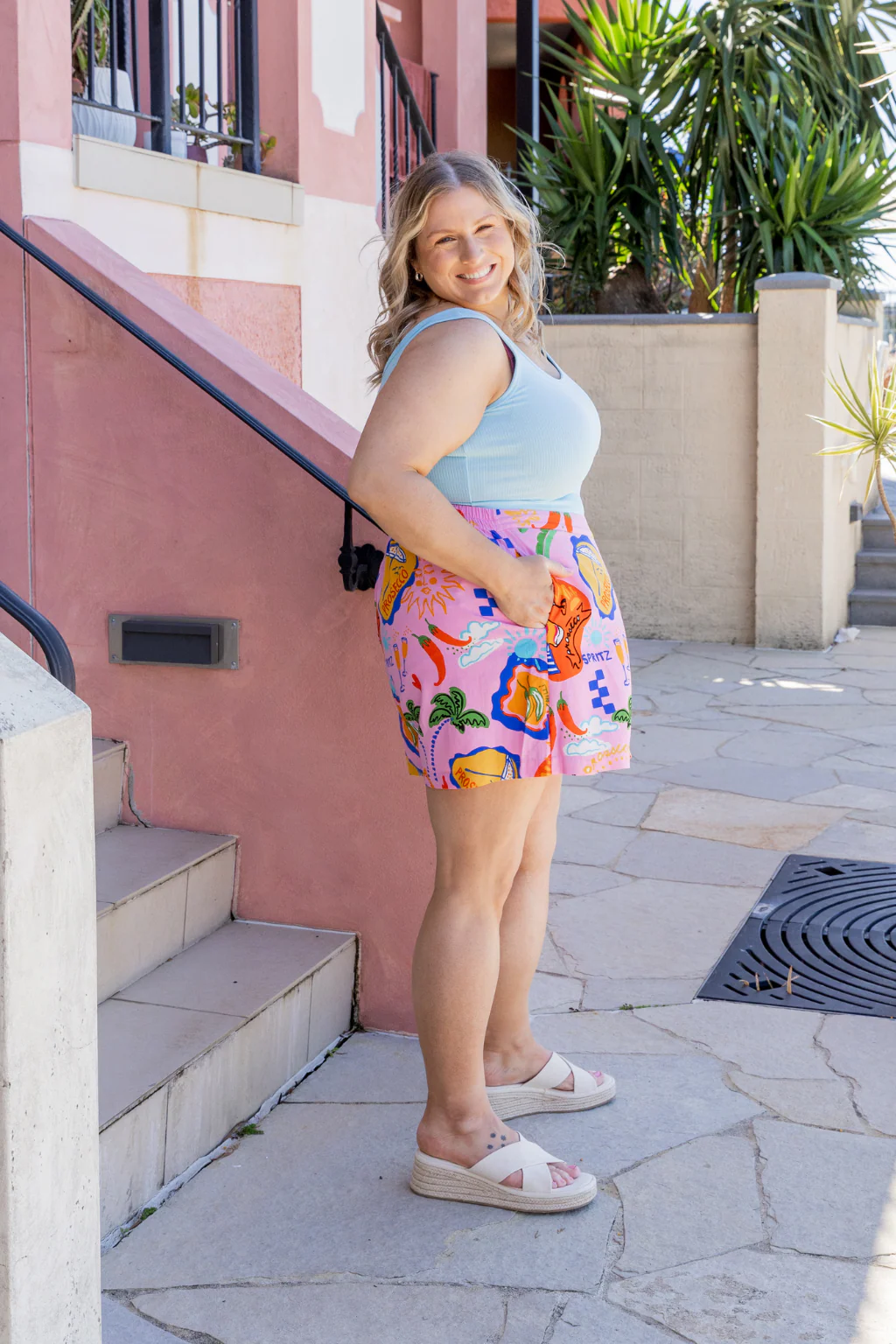 Samara Linen Blend Skort in Cin Cin - Image 5